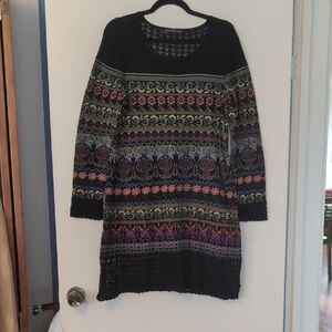 Beautiful Peruvian Connection Dress Sz L In Rich Hues.